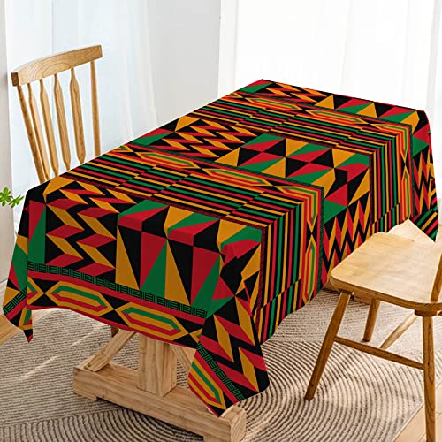 Hafangry Juneteenth Black History Month Tablecloth Happy Kwanzaa Table Cloth Pan African American Heritage Holiday Celebration Party Decoration Kitchen Dining Room Home Table Cover Decor (60" x 84")