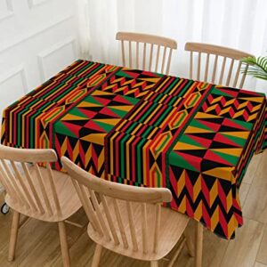 Hafangry Juneteenth Black History Month Tablecloth Happy Kwanzaa Table Cloth Pan African American Heritage Holiday Celebration Party Decoration Kitchen Dining Room Home Table Cover Decor (60" x 84")