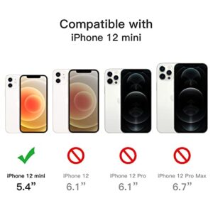 JETech 3 in 1 Case for iPhone 12 Mini 5.4-Inch, with 2-Pack Screen Protector and Camera Lens Protector, Non-Yellowing Shockproof Bumper Phone Cover, Full Coverage Tempered Glass Film (Clear)