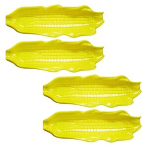 4 Pack Plastic Corn Trays, Corn Holders for Corn on the Cob Dishes, Corn Holders Cob Dinnerware for Sweet Butter Corn Container for Kitchen Barbecue Tool - Easy Clean