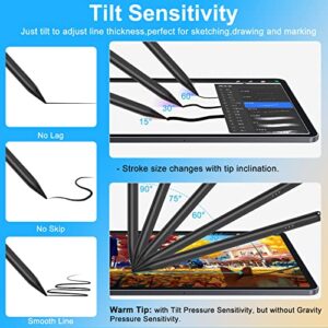 Stylus Pen for iPad (2018-2023),10mins Charge, Palm Rejection, Tilting Detection, iPad Pencil 2nd Generation Compatible with Apple iPad Pro 11/12.9 inch, iPad Mini 6/5, iPad Air 5/4/3, iPad 10/9/8/7/6