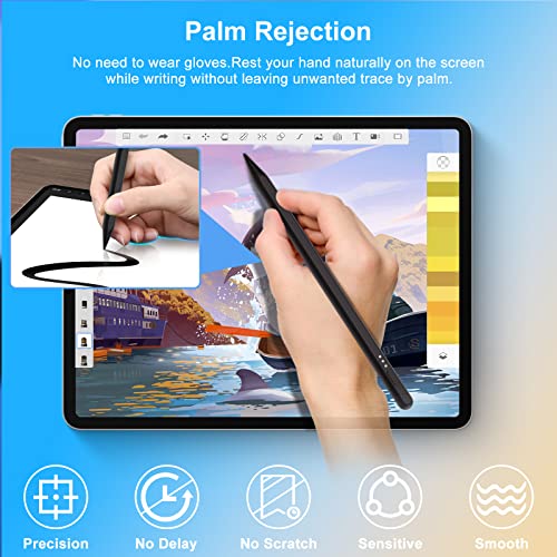 Stylus Pen for iPad (2018-2023),10mins Charge, Palm Rejection, Tilting Detection, iPad Pencil 2nd Generation Compatible with Apple iPad Pro 11/12.9 inch, iPad Mini 6/5, iPad Air 5/4/3, iPad 10/9/8/7/6