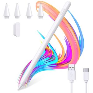 stylus pen for ipad (2018-2023),10mins charge, palm rejection, tilting detection, ipad pencil 2nd generation compatible with apple ipad pro 11/12.9 inch, ipad mini 6/5, ipad air 5/4/3, ipad 10/9/8/7/6