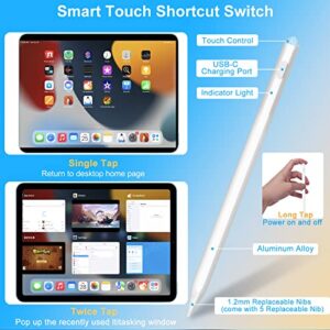 Stylus Pen for iPad (2018-2023),10mins Charge, Palm Rejection, Tilting Detection, iPad Pencil 2nd Generation Compatible with Apple iPad Pro 11/12.9 inch, iPad Mini 6/5, iPad Air 5/4/3, iPad 10/9/8/7/6