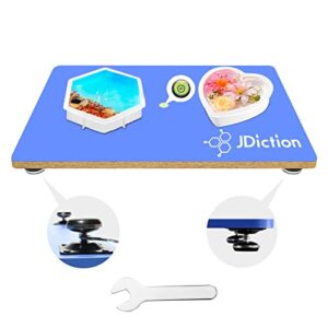 jdiction resin leveling table for epoxy resin & art work,16''x 12'' adjustable self leveling epoxy resin accessories, resin supplies, acrylic pouring tool, multipurpose resin leveling board