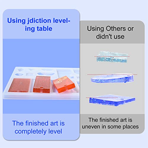 JDiction Resin Leveling Table for Epoxy Resin & Art Work,16''x 12'' Adjustable Self Leveling Epoxy Resin Accessories, Resin Supplies, Acrylic Pouring Tool, Multipurpose Resin Leveling Board