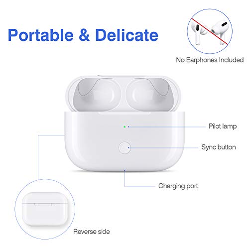 Upgraded Charging Case Compatible with Charging Case Air Pod Pro, Replacement Compatible with Wireless Charger Case Pro with Bluetooth Pairing Sync Button