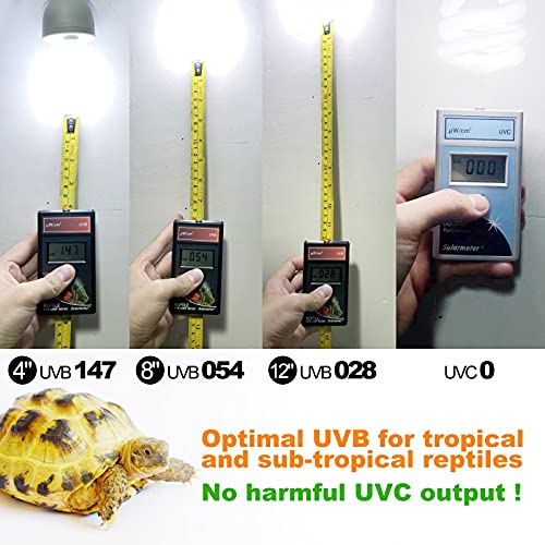Hedgine UVA UVB Reptile Light 10.0, Tropical Desert Reptile Compact Fluorescent Lamp, Bearded Dragon Tank Accessories, UVB Light Bulb for Reptiles, Lizards, Bearded Dragon, Tortoise. (13W)