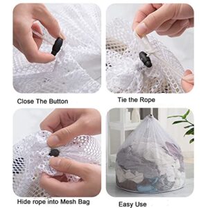 3Pcs Mesh Laundry Bags Washing Machine Mesh Wash Bags Jumbo for Delicates Clothes,Bed Linings,Toys with Drawstring Closure Durable(3 XXLarge 28 x 26 Inches)