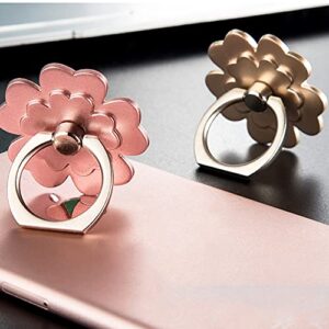 Bonitec Cell Phone Ring Holder Stand Flower 360 Rotation Phone Holder Ring Grip Kickstand Compatible with Most of Smartphones, Gold