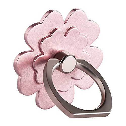 Bonitec Cell Phone Ring Holder Stand Flower 360 Rotation Phone Holder Ring Grip Kickstand Compatible with Most of Smartphones, Rosegold