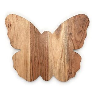 Two's Company Butterfly Hand-Crafted Sectional Serving/Charcuterie Board