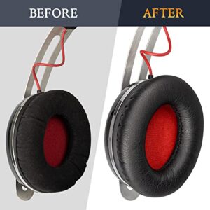 SOULWIT Earpads Replacement for Sennheiser Momentum On-Ear 1, On-Ear 2, On-Ear HD1 Headphones, Ear Pads Cushions with Noise Isolation High-Density Foam