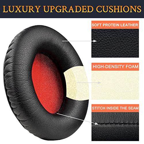 SOULWIT Earpads Replacement for Sennheiser Momentum On-Ear 1, On-Ear 2, On-Ear HD1 Headphones, Ear Pads Cushions with Noise Isolation High-Density Foam