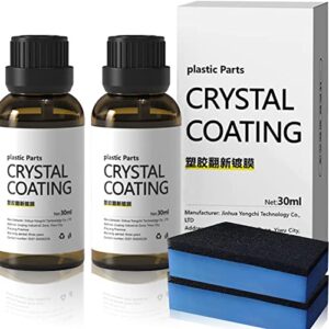 plastic parts crystal coating, plastic parts crystal coating for car, plastic parts refurbish agent with spong 30ml (2 pcs)