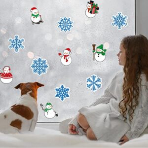 ADXCO 48 Pieces Winter Theme Cutouts Snowmen Snowflake Cutouts 200 Pieces Adhesive Dots for Classroom Decoration Winter Theme Party