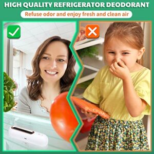 Refrigerator Deodorizer 2 Pieces Mini Usb Fridge Deodorizer Rechargeable Refrigerator Odor Eliminator Portable Ozone Generator Reusable Freezer Air Purifier for Fridge, Car, Closet, Wardrobe, Shoe