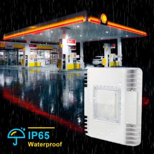 150W LED Canopy Light, 21000LM 5700K Daylight White Super Bright Gas Station Canopy Light,LED Parking Garage Lights(600W HID/HPS Equivalent) IP65 Waterproof, DLC and UL Certified (10-Pack)