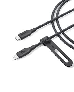 anker usb-c to lightning cable, 541 bio-braided cable (phantom black, 6ft), mfi certified, fast charging cable for iphone 14 plus 14 14 pro max 13 13 pro 12 11 x xs xr (charger not included)
