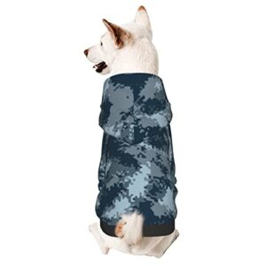 small pet sweaters with hat navy-blue-camo-spray cat puppy hoodie pet hooded coat xx-large