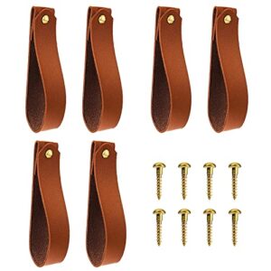vin beauty 6 pcs pu leather wall hooks wall hanging strap leather curtain rod holder leather straps hanger towel leather hook for towel bathroom kitchen bedroom