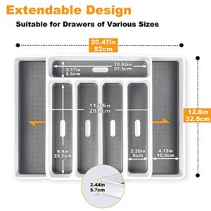 Besilord Expandable Silverware Organizer Kitchen Drawer Organizer Utensil Organizer Silverware Tray for Drawer Cutlery Organizer Flateware Organizer