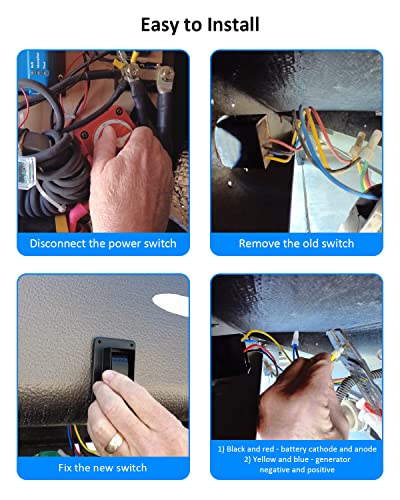 RV Power Stabilizer Switch Electric Jack Switch 12V DPDT Extend Retract Momentary, Polarity Reversing Switch for Boat Auto UTV RV Travel Trailer