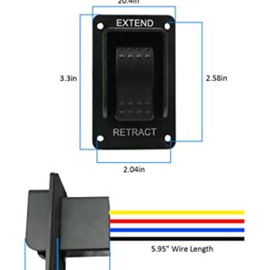 RV Power Stabilizer Switch Electric Jack Switch 12V DPDT Extend Retract Momentary, Polarity Reversing Switch for Boat Auto UTV RV Travel Trailer