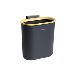 kizqyn garbage can wall mounted trash can for kitchen plastic hanging garbage tin for bathroom toilet simple lidless trash can kitchen bin (color : black, size : 7.5l)