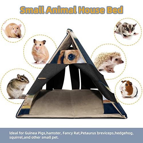 enheng Small Pet Hideout Beagle Puppy Dog Hamster House Guinea Pig Playhouse for Dwarf Rabbits Hedgehogs Chinchillas
