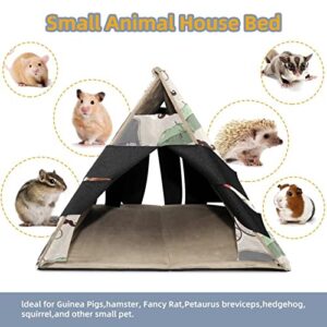 enheng Small Pet Hideout Vintage Objects Hamster House Guinea Pig Playhouse for Dwarf Rabbits Hedgehogs Chinchillas