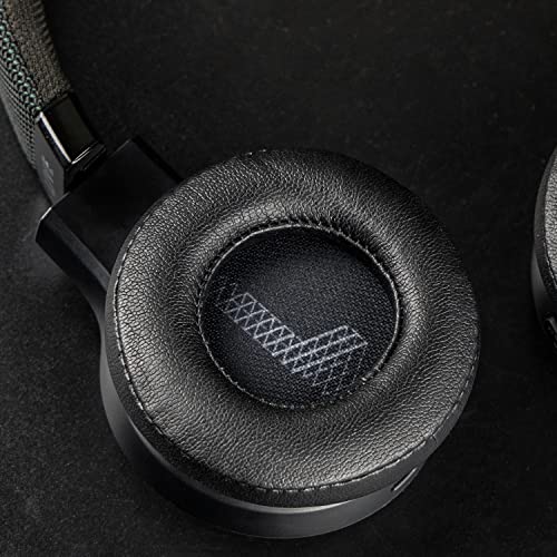 SOULWIT Replacement Ear Pads for JBL Live 400BT/Live 400 BT On-Ear Wireless Headphones, Earpads Cushions with Softer Protein Leather, Noise Isolation Foam - Black
