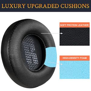 SOULWIT Replacement Ear Pads for JBL Live 400BT/Live 400 BT On-Ear Wireless Headphones, Earpads Cushions with Softer Protein Leather, Noise Isolation Foam - Black