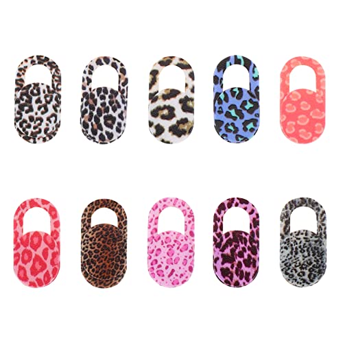 SOLUSTRE 10pcs Slide for Thin Pattern Blocker Ultra Pro Laptop Phone Blockers Camera Slider Privacy Tablet Webcam Cover Leopard Protection