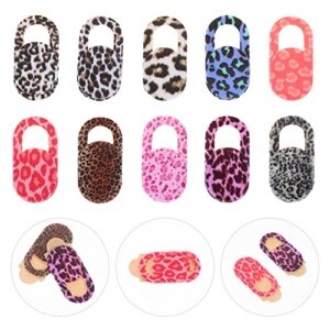 SOLUSTRE 10pcs Slide for Thin Pattern Blocker Ultra Pro Laptop Phone Blockers Camera Slider Privacy Tablet Webcam Cover Leopard Protection