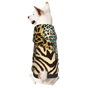 small pet sweaters with hat tiger-prints-zebra cat puppy hoodie pet hooded coat x-small