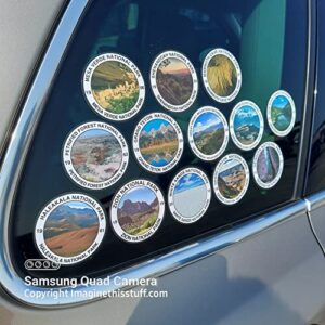 all 63 national park stickers - 3 inches each