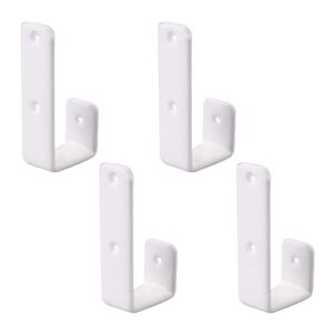 aixitong 4 pcs 7 shape heavy duty bunk bed ladder hooks wooden ladder fixed angle irons white bed ladder hooks for bunk beds