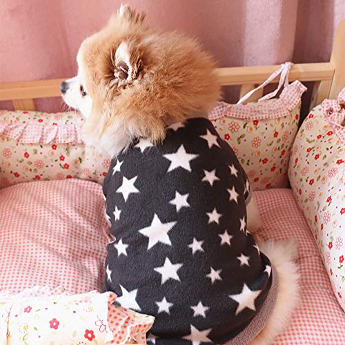 HonpraD Teacup Chihuahua Clothes Girl Apparel Villus Dog Clothes Fashion Warm Cat Puppy Doggy Clothing Pet Pet Clothes (Black, S)