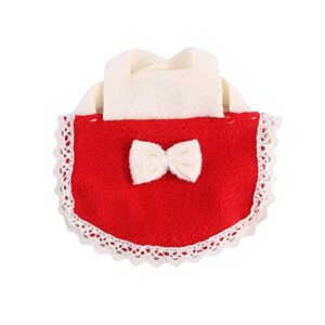 honprad pet clothes for small dogs tutu hamster bow tie clothes cute squirrel mini pet clothes for other small animals (red, s)