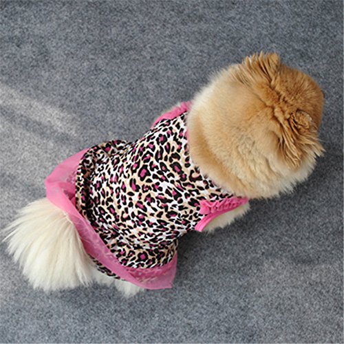 Puppy XSmall Cat Pet Puppy Summer Pet Clothes Dress Dog Apparel Small Cute Leopard Pet Clothes