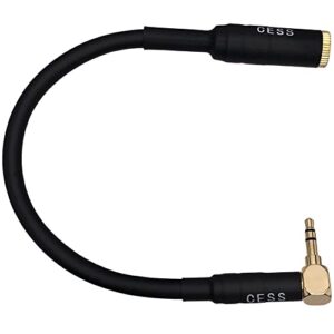 CNCESS CESS-266 Right Angle 3.5mm Male to 4.4mm Female Adapter for Headphone, DAC and Amplifier