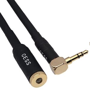 CNCESS CESS-266 Right Angle 3.5mm Male to 4.4mm Female Adapter for Headphone, DAC and Amplifier