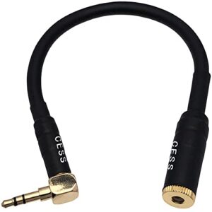 CNCESS CESS-266 Right Angle 3.5mm Male to 4.4mm Female Adapter for Headphone, DAC and Amplifier