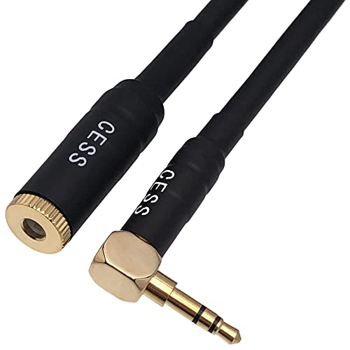 CNCESS CESS-266 Right Angle 3.5mm Male to 4.4mm Female Adapter for Headphone, DAC and Amplifier