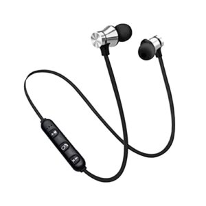 luyanhapy9 headset earphone multifunctional stereo surround sports in-ear earphone magnetic headset electronic product silver