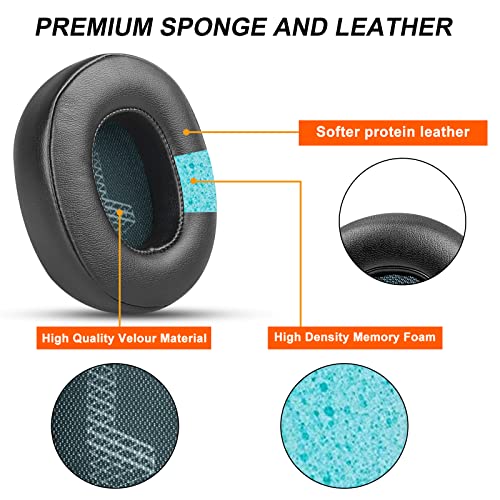 Replacement Ear Cushions for JBL Live 650/660BTNC E65BTNC Headphone, Earpads with Softer Protein Leather Noise Cancelling Memory Foam