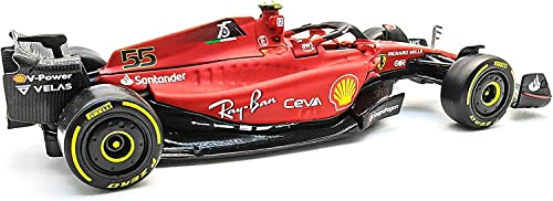 XTD Bburago 1:18 Ferrari 2022 F1-75 #16 #55 F1 Racing Formula Car Static Simulation Diecast Alloy Model Car (2022 F1-75 #55)