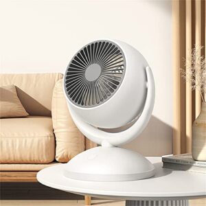 ORALBY USB Fan, Table Fan with Strong Airflow & Quiet Operation, Adjustable Up and Down, 4-Speed Adjustable,Pink