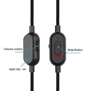 G Pro Audio Aux Cable for Logitech G433/G233/G Pro/G Pro X Headphones Audio Extension Cable with  Inline Mute Switch and Volume Controller Button(Black, 2m)